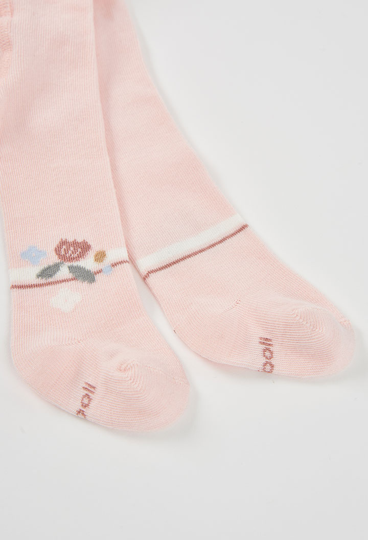 Thick tights floral for baby girl -BCI