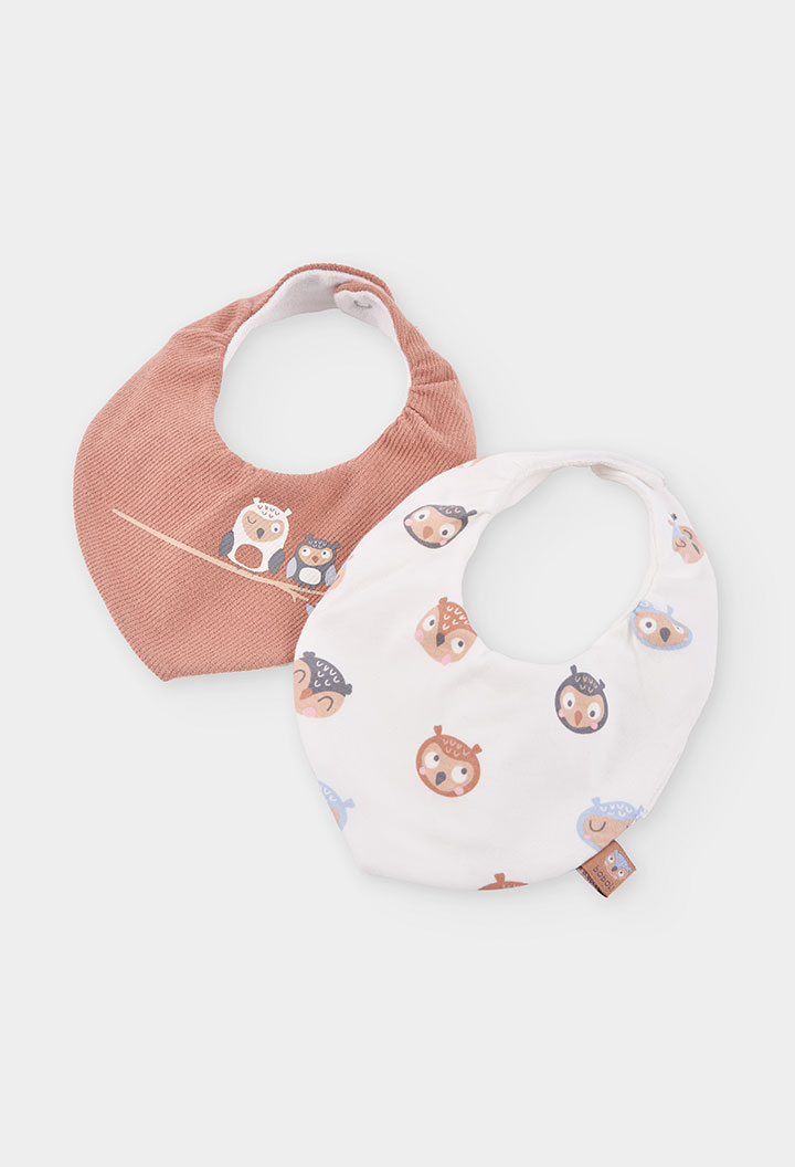 Pack 2 ribbed foulards for baby -BCI