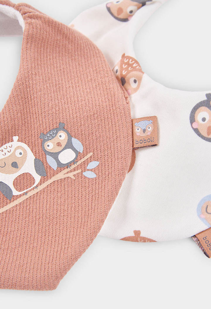 Pack 2 ribbed foulards for baby -BCI
