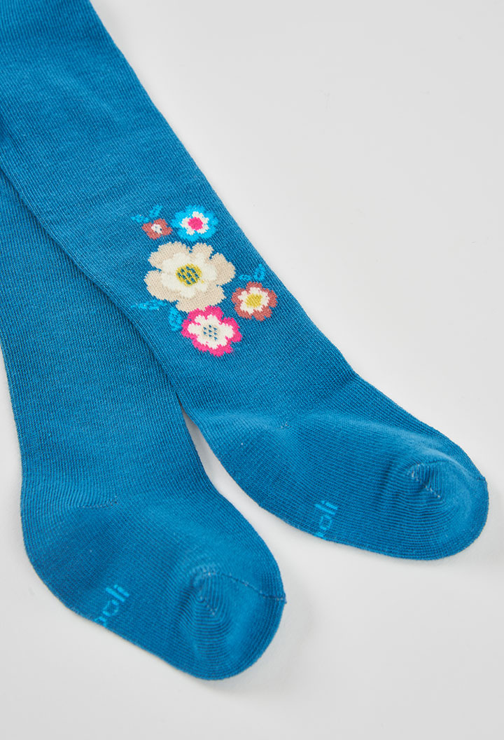 Thick tights floral for girl -BCI
