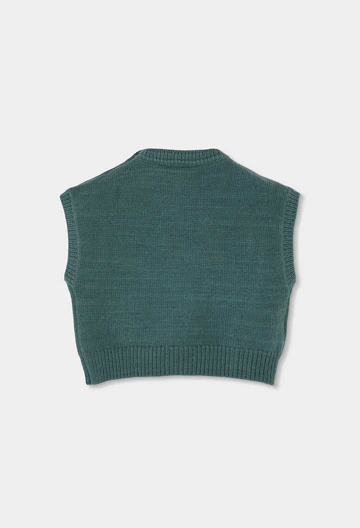 Knitwear vest for girl