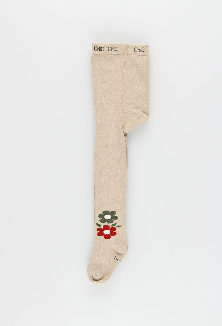 Thick tights floral for girl -BCI
