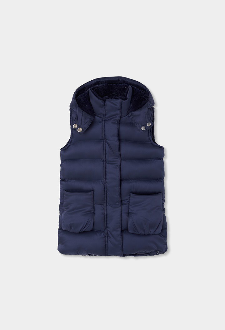 Technical fabric vest for girl