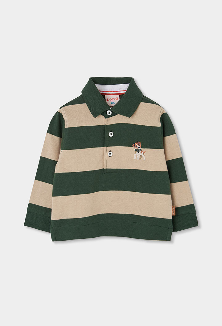 Knit polo striped for boy -BCI